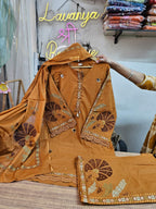 Short Kurti Embroidered Plazo Pant with Dupatta