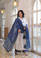 Cotton Patchwork Kurta Plazo Set