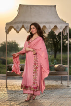 Premium Shiffly Cotton Suit Set with Embroidery & Lace Work | Boutique Collection