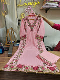Premium Shiffly Cotton Suit Set with Embroidery & Lace Work | Boutique Collection