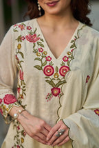 Premium Shiffly Cotton Suit Set with Embroidery & Lace Work | Boutique Collection