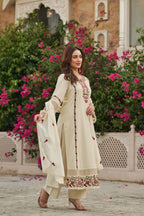 Shiffly Cotton Suit Set with Embroidery work