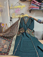 Cotton Kurta Plazo Set with Embroidered Pocket Detailing