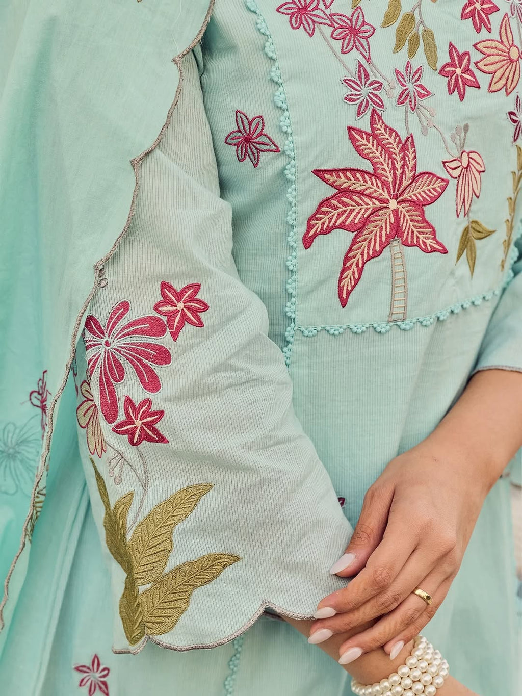 Mulchanderi Suit with lining