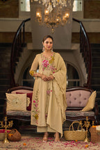 Mulmul Chanderi Festival Wear Suit with Lining & Cut Work Dupatta | 3-Pcs Set