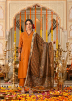 Cotton Kurta Plazo Set with Embroidered Pocket Detailing