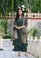 Cotton Kurta Plazo Set with Embroidered Pocket Detailing