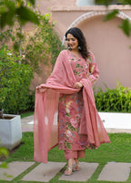 Cotton Suit Premium Quality with Pant & Dupatta | Floral Print