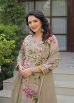Cotton Suit Premium Quality with Pant & Dupatta | Floral Print