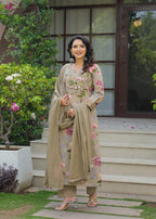 Cotton Suit Premium Quality with Pant & Dupatta | Floral Print