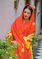 Premium Cotton 3-Pcs Suit with Appliqué Work & Hand Embroidery