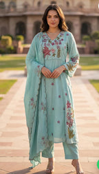 Mulchanderi Suit with lining