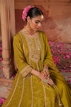 Pure Chinnon 3-Piece Anarkali Suit with Pant