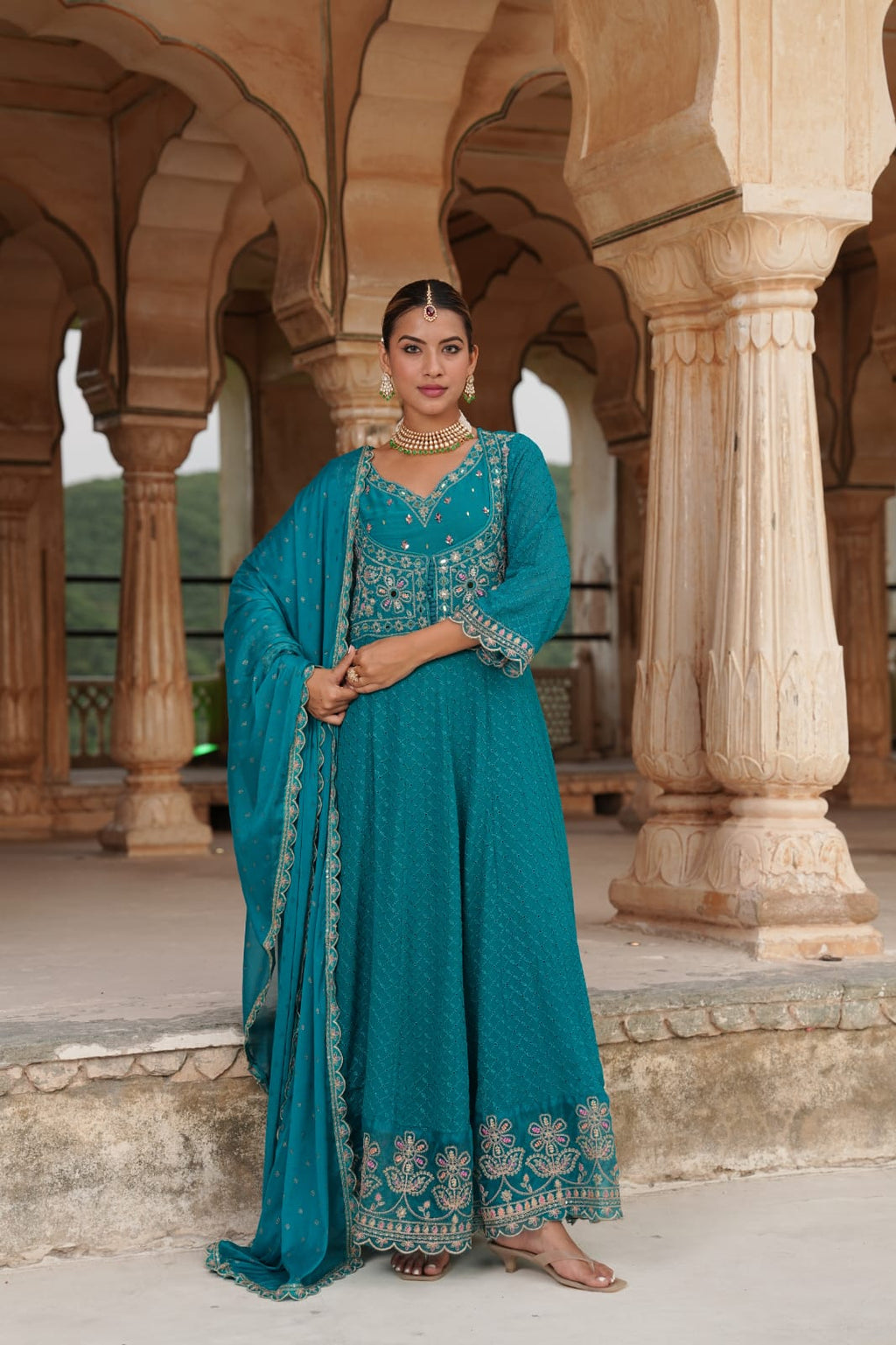 Premium Georgette Chiffon 3-Piece Anarkali