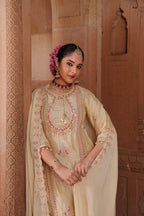 Premium Pure Chinnon 3-Piece Straight Suit with Palazzo