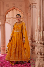 Pure Chinnon 4-Piece Gown Style Set with Short Jacket