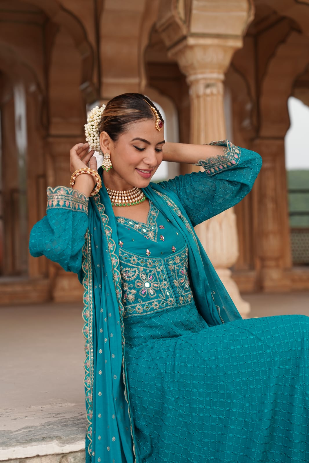 Premium Georgette Chiffon 3-Piece Anarkali