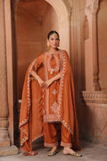 Premium Pure Chinnon 3-Piece Straight Suit with Palazzo