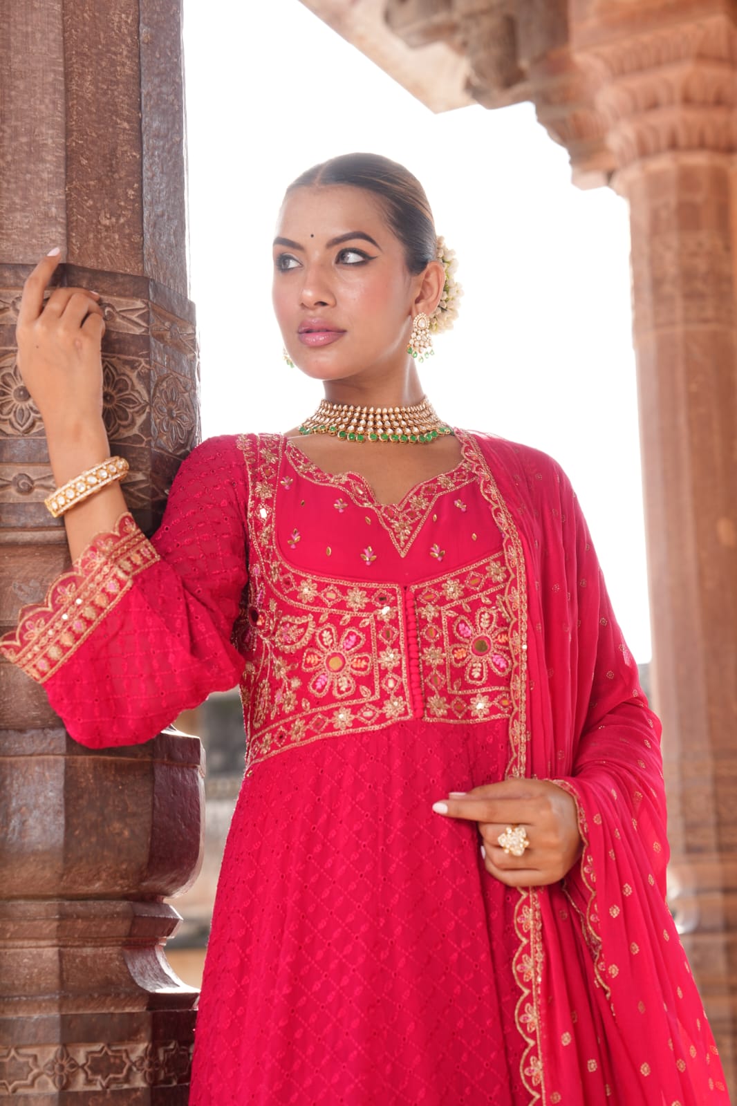 Premium Georgette Chiffon 3-Piece Anarkali