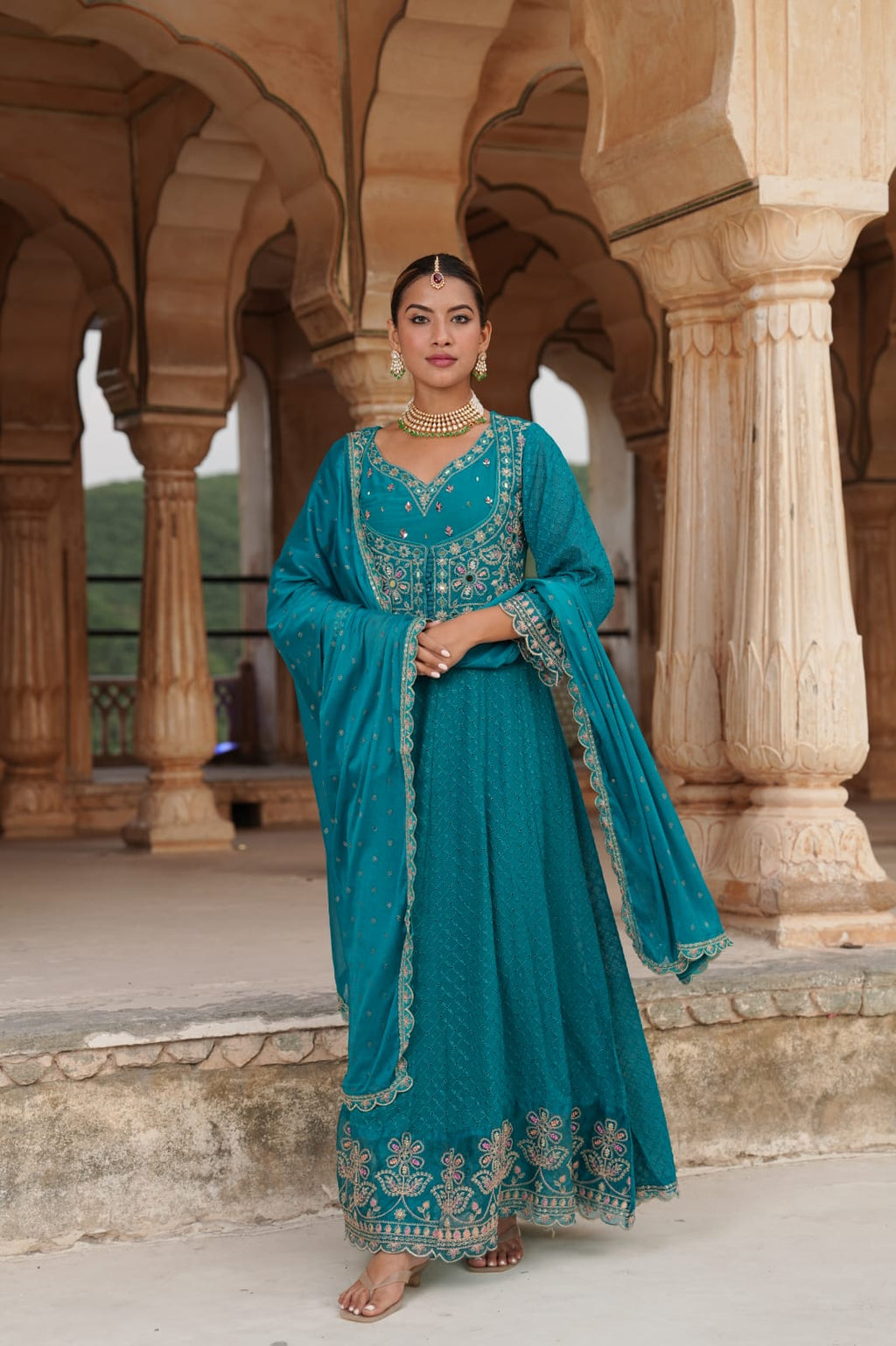 Premium Georgette Chiffon 3-Piece Anarkali