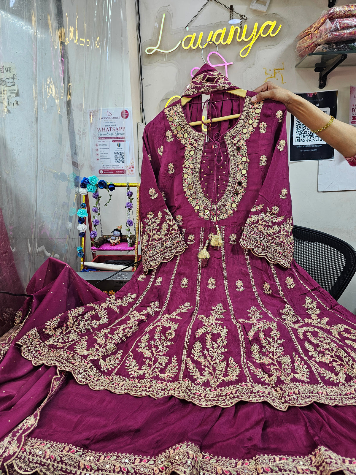 Pure Chinnon 3-Piece Frock Style Suit