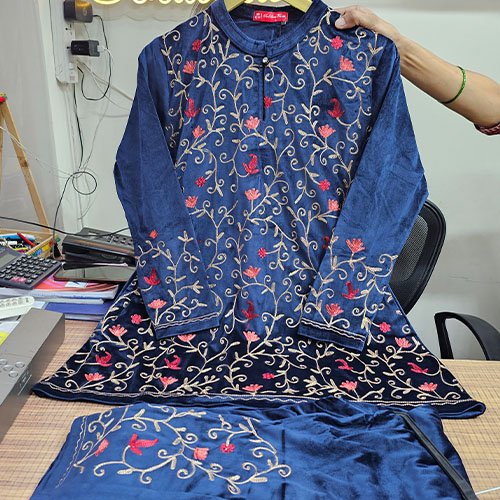 Premium Velvet embroidery Coordset - Image 3